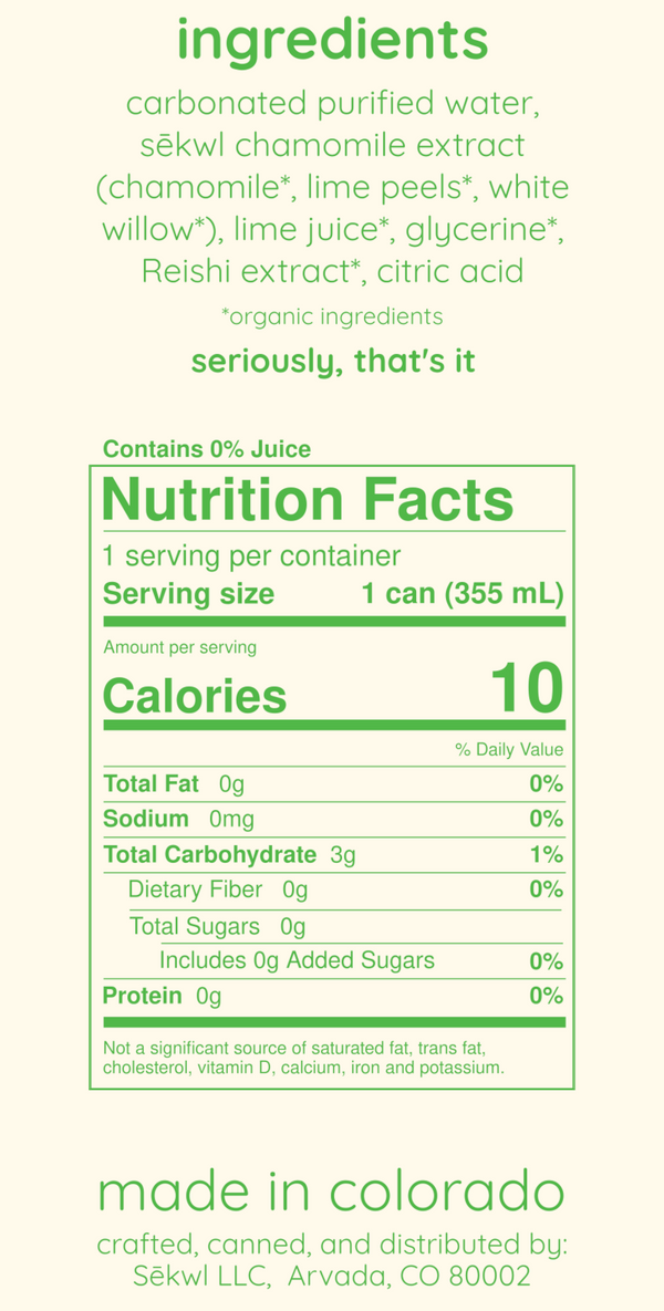 Chamomile Adaptogenic Sparkling Water