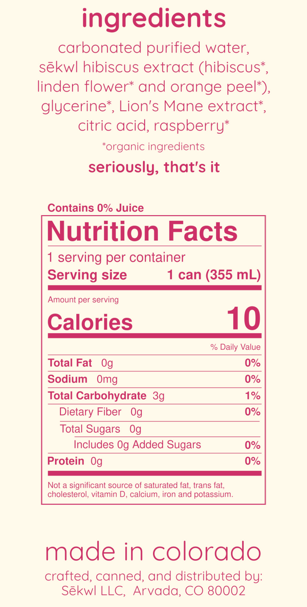 Hibiscus Adaptogenic Sparkling Water