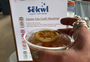 Sēkwl’s Garden Party Mocktail Cacao Fizz Recipe with Reishi and Chaga