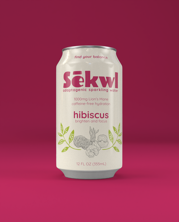 Hibiscus Adaptogenic Sparkling Water - 12 Pack