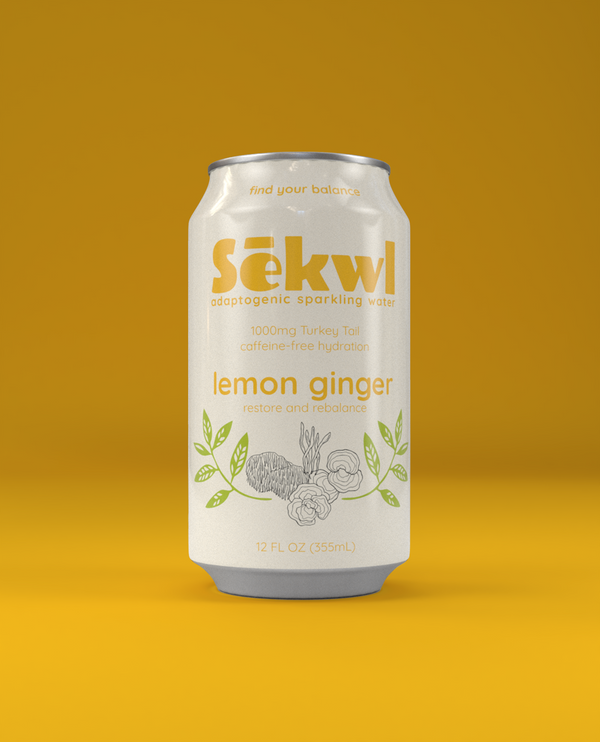 Lemon Ginger Adaptogenic Sparkling Water - 12 Pack
