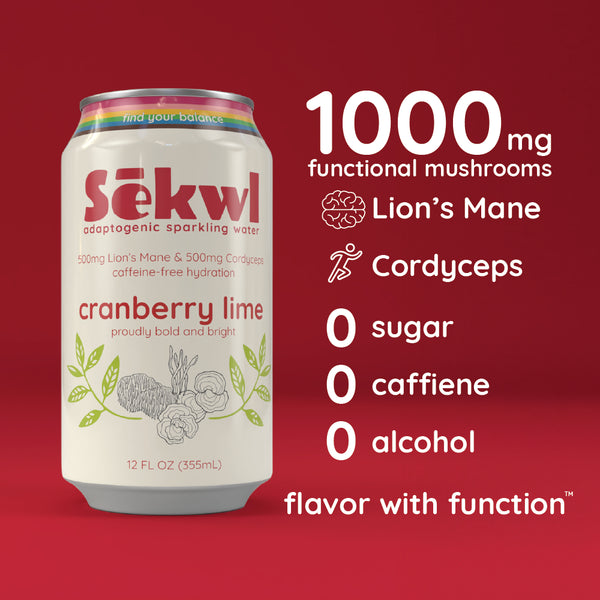 Cranberry Lime Adaptogenic Sparkling Water