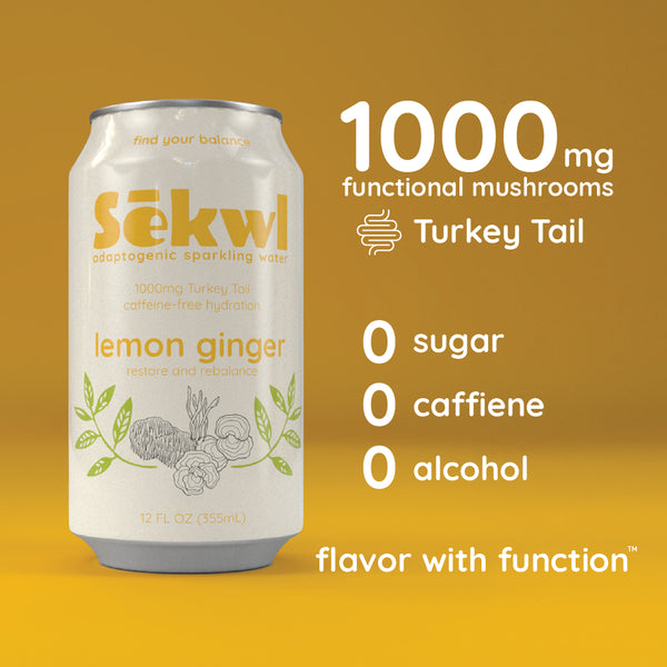 Lemon Ginger Adaptogenic Sparkling Water